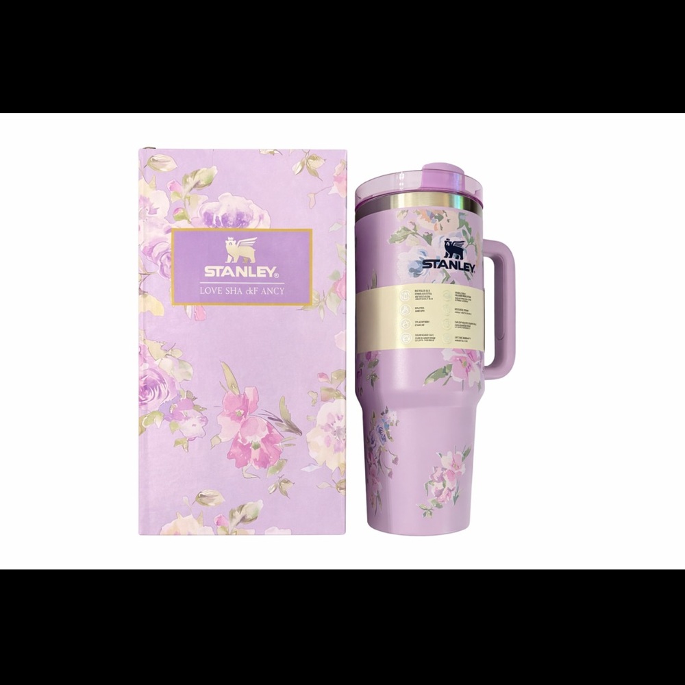 Stanley Lavender Floral Insulated Travel Mug with Gift Box 40oz